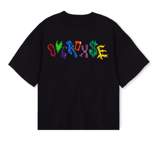 KNETBLACKONE Black Oversized Boxy Tee.
