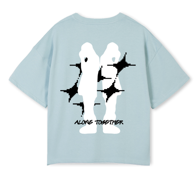 ALONE TOGETHER BBYBL Cold Blue Oversized Boxy Tee.