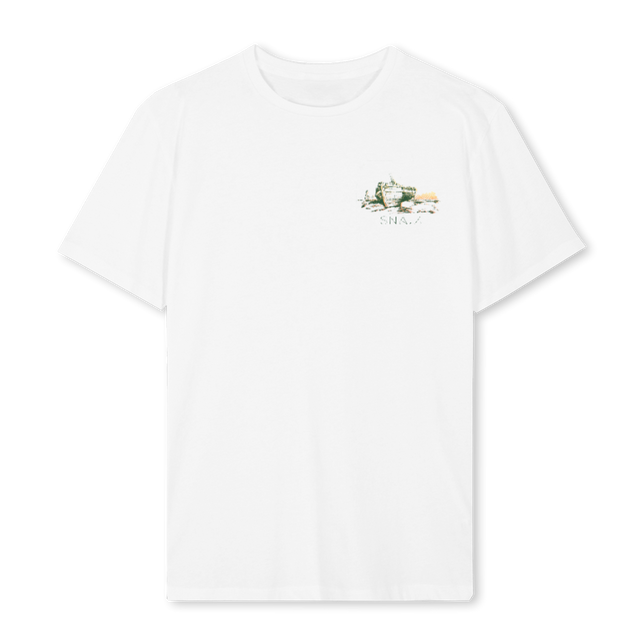 DOCKSIDE White Regular Tee.
