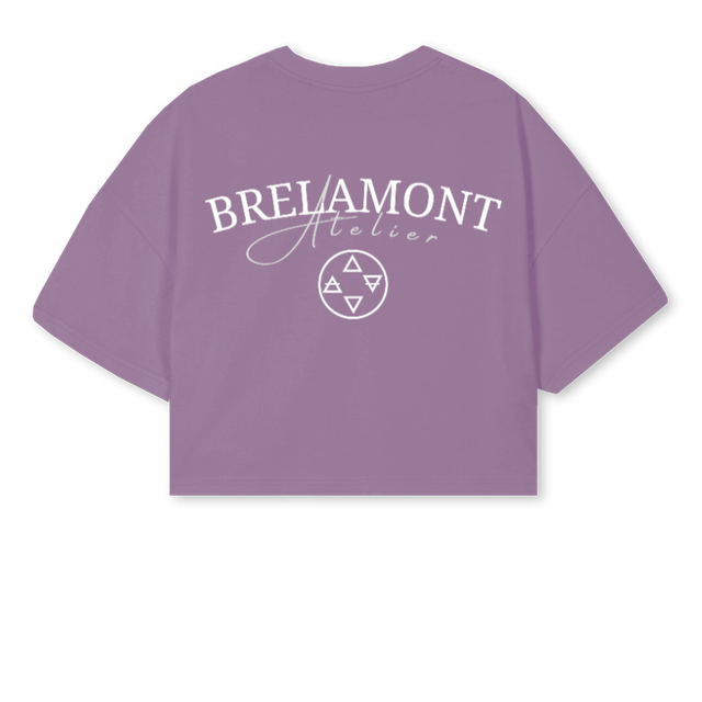 BECTWOP Purple Cropped Oversized Tee.