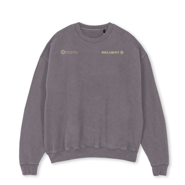 BECYOG Pigment Grey Oversized Crewneck Sweater.
