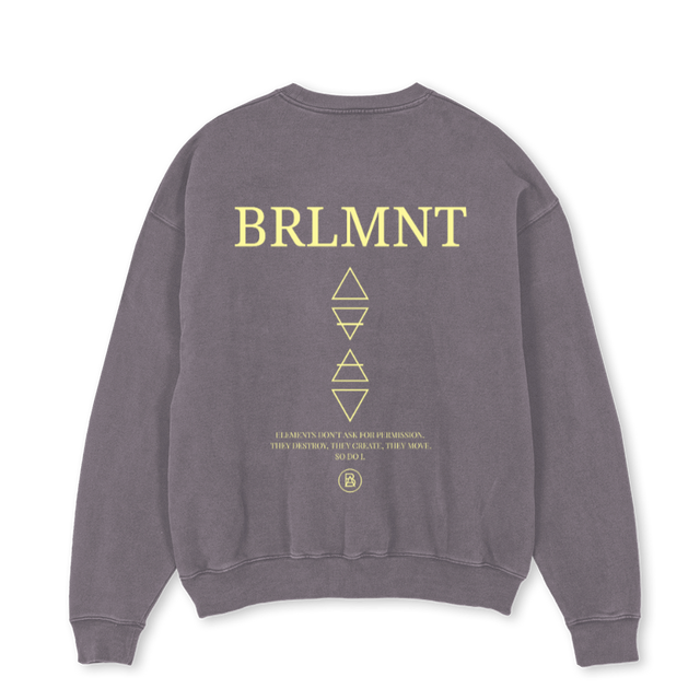 BECYOG Pigment Grey Oversized Crewneck Sweater.