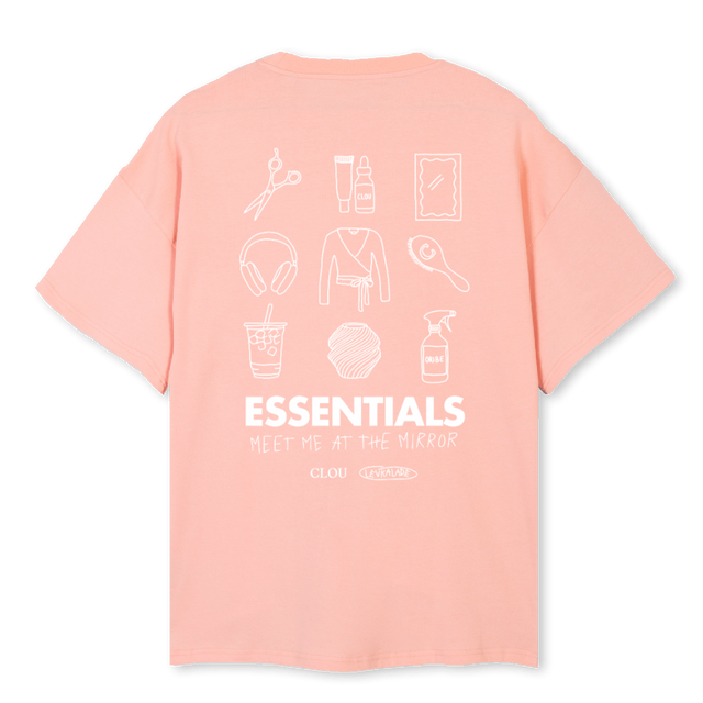 CLOUPINK Pink Clay Oversized Tee.