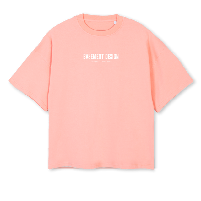 BASEMENT Pink Clay Oversized Boxy Tee.