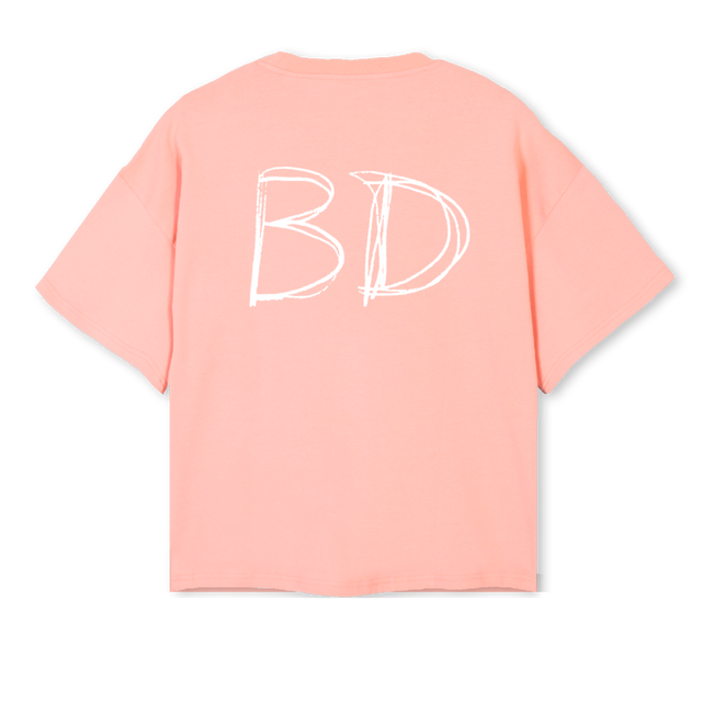 BASEMENT Pink Clay Oversized Boxy Tee.