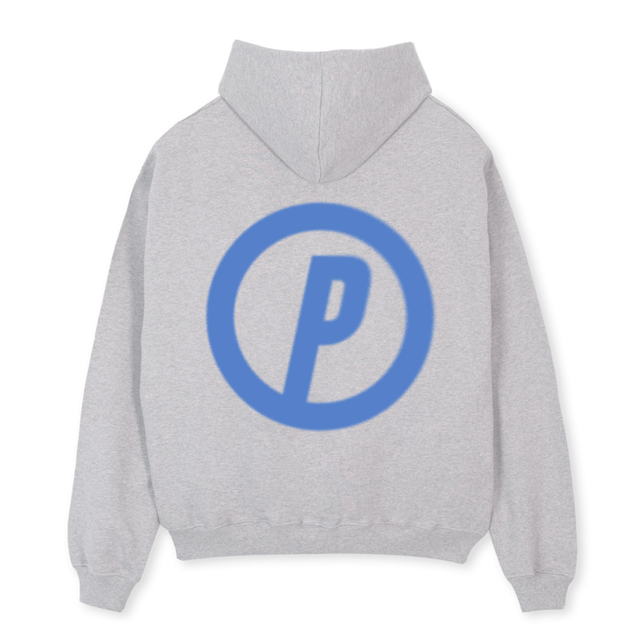 PRSNLPBLURHOODIE Light Grey Marl Oversized Hoodie.