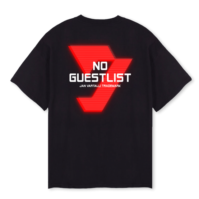 NOGUESTLIST Black Oversized Tee.