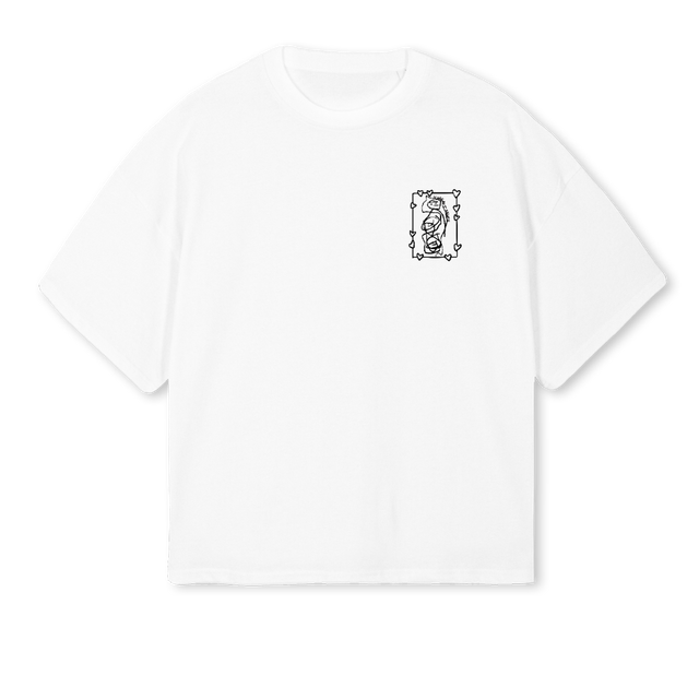 ACHILDSMIND White Oversized Boxy Tee.