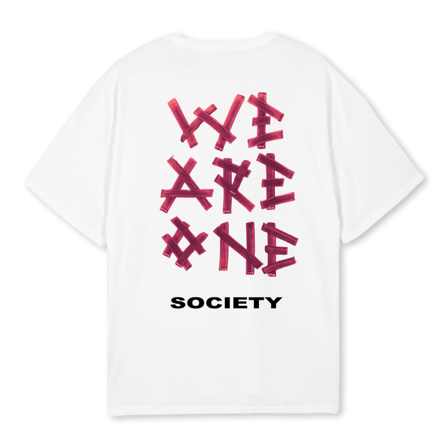 WEAREDAYPINK White Oversized Tee.