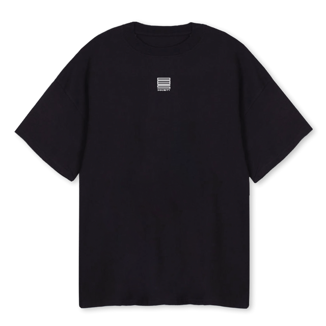WRAPPED Black Oversized Tee.
