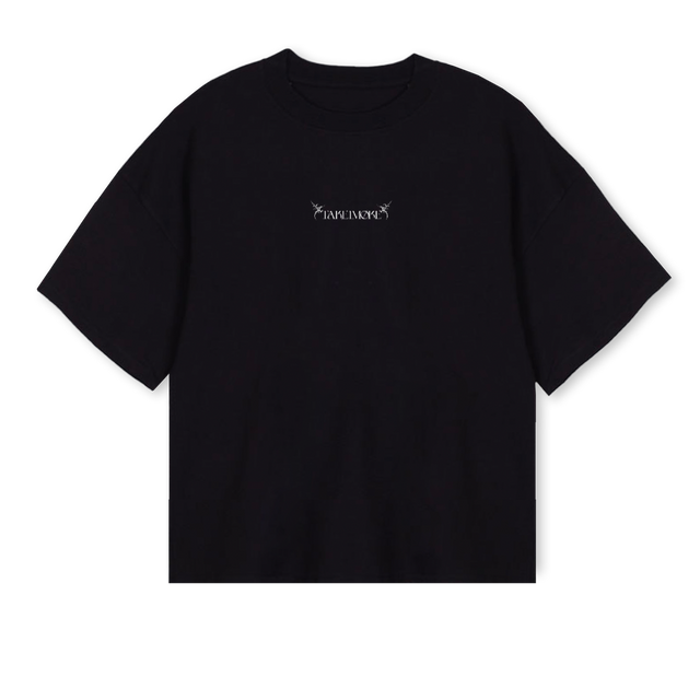 TIMOBLACK Black Oversized Boxy Tee.