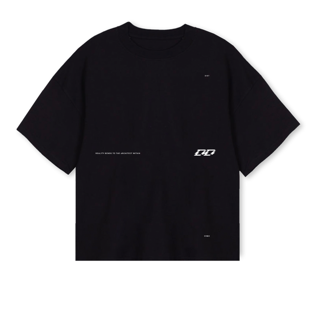 ARCHITECT Black Oversized Boxy Tee.