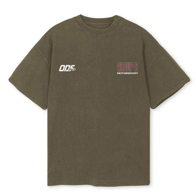 GROUPEBVOTS Vintage Olive Oversized Tee.