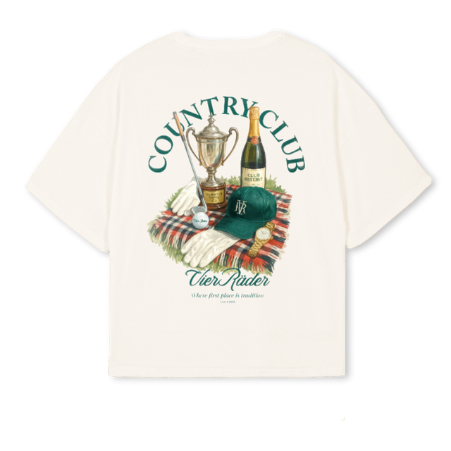 COUNTRYLIFE Vintage White Oversized Boxy Tee.
