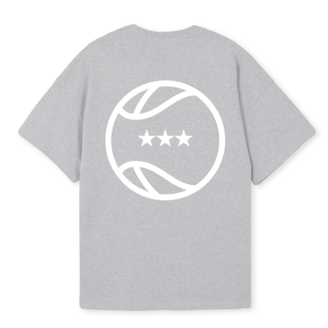 GMNBALL_1 Light Grey Marl Oversized Tee.