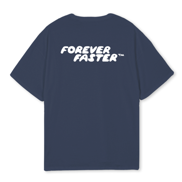 FASTERNAVY Navy Blue Oversized Tee.