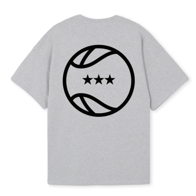 GMNBALL_2 Light Grey Marl Oversized Tee.