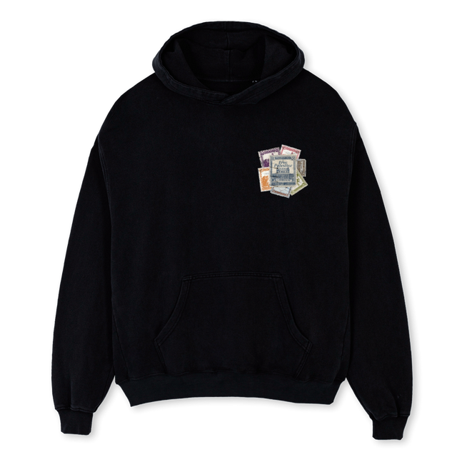 POSTCARDBLACK Black Oversized Hoodie.
