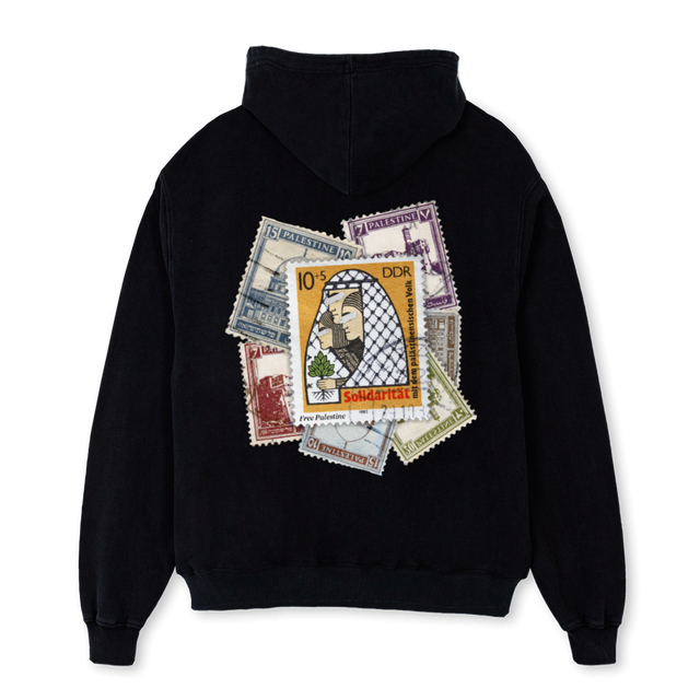 POSTCARDBLACK Black Oversized Hoodie.