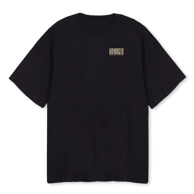 UNHINGEDBLK Black Oversized Tee.