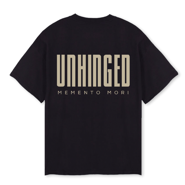UNHINGEDBLK Black Oversized Tee.
