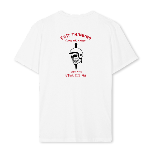 FASTHTINKING White Regular Tee.