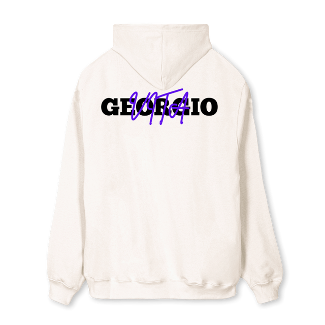 HOODS_1 Vintage White Regular Hoodie.
