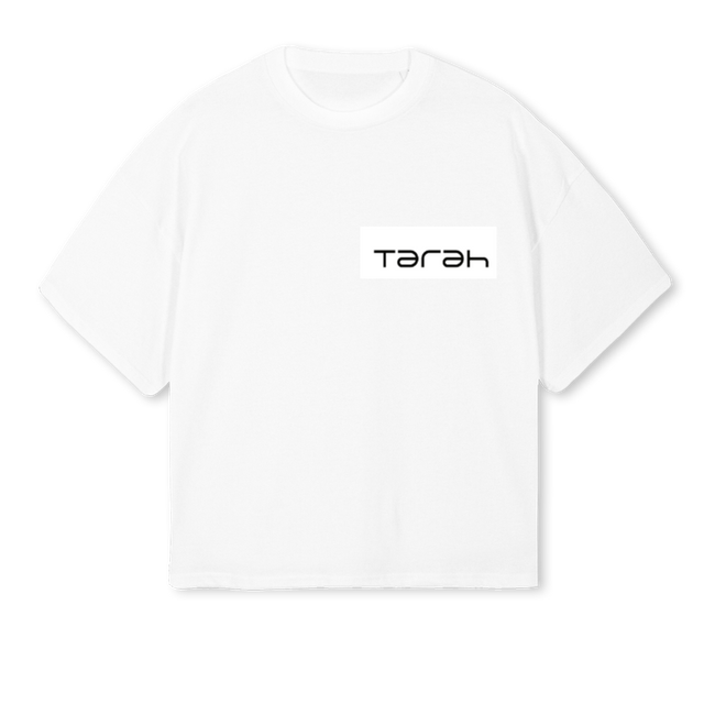 VIBRANCE White Oversized Boxy Tee.