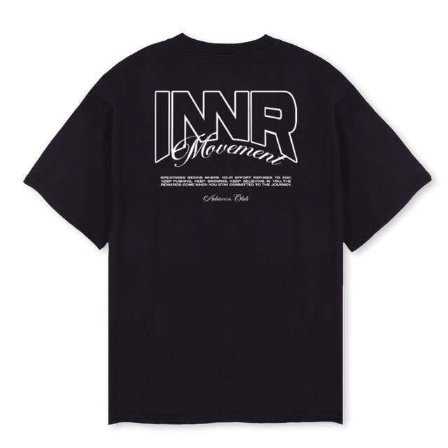 INNRACHIEVER Black Oversized Tee.