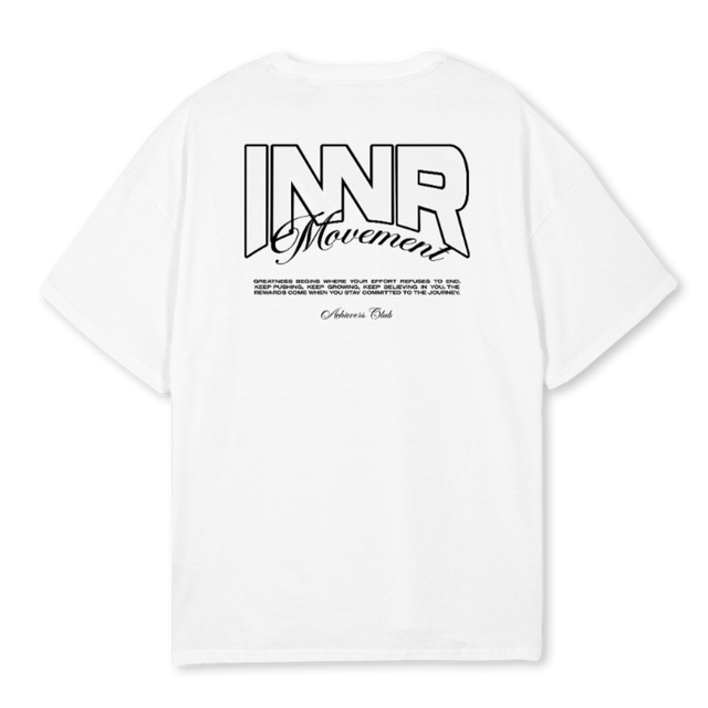 INNRACHIEVERW White Oversized Tee.
