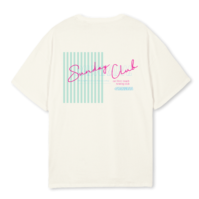 SUNDAYC Cream Oversized Tee.