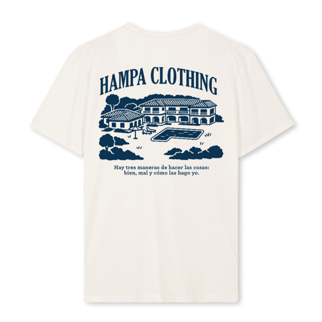 HACIENDA HAMPA Vintage White Regular Tee.
