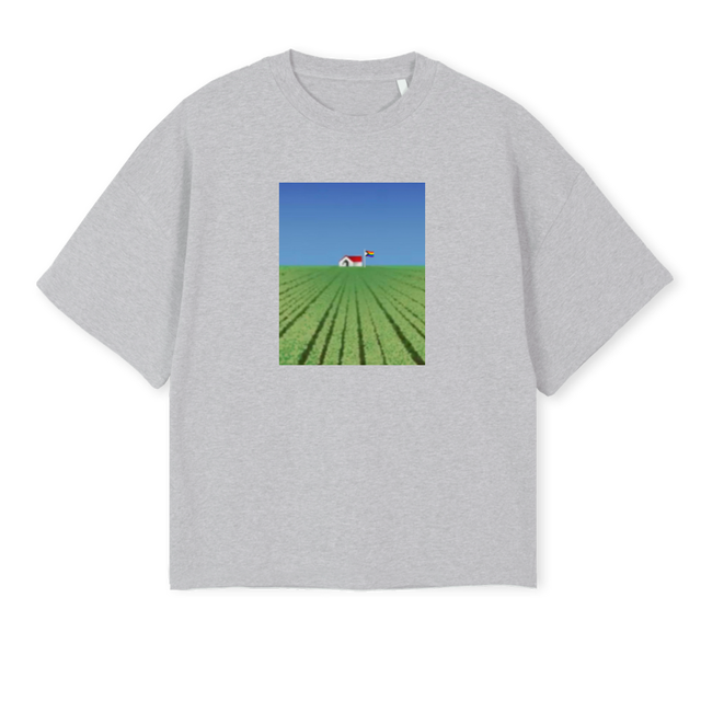 FINALPRIDE Light Grey Marl Oversized Boxy Tee.