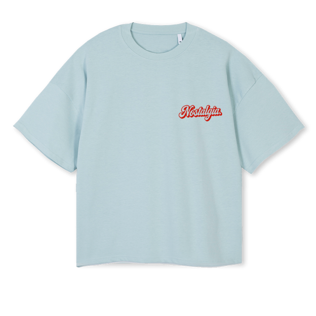 FADETEE_2 Cold Blue Oversized Boxy Tee.