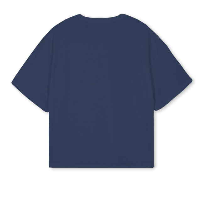 CONTECORSO Navy Blue Oversized Boxy Tee.