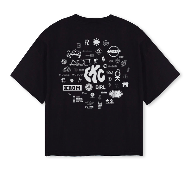 EKCTEEFINAL Black Oversized Boxy Tee.