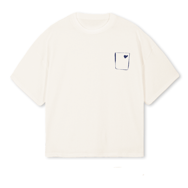 WHITESAMPLE Vintage White Oversized Boxy Tee.