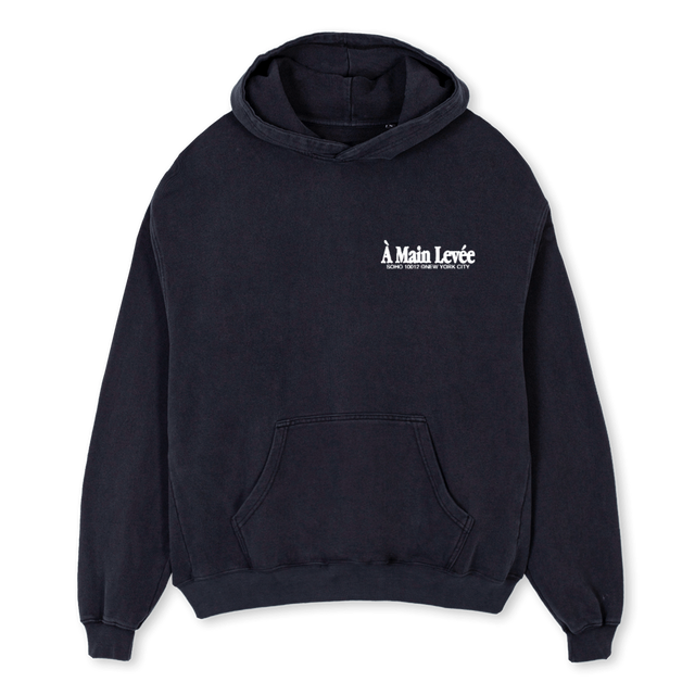 SOLISMEMBRISHD Vintage Black Oversized Hoodie.