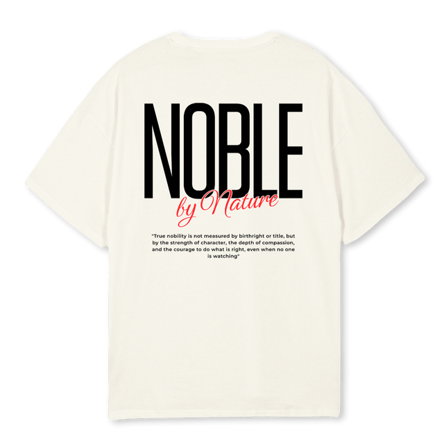 NOBLEVIERI Cream Oversized Tee.