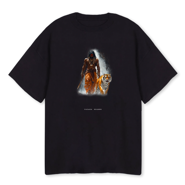 TIGERWALK Black Oversized Tee.