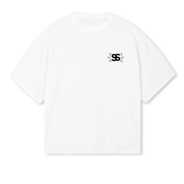 PALMWEAR White Oversized Boxy Tee.