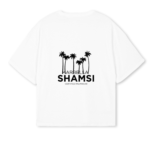 PALMWEAR White Oversized Boxy Tee.