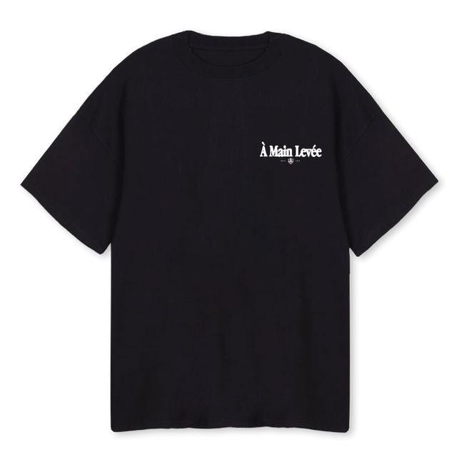 AMLUSAFLAG Black Oversized Tee.