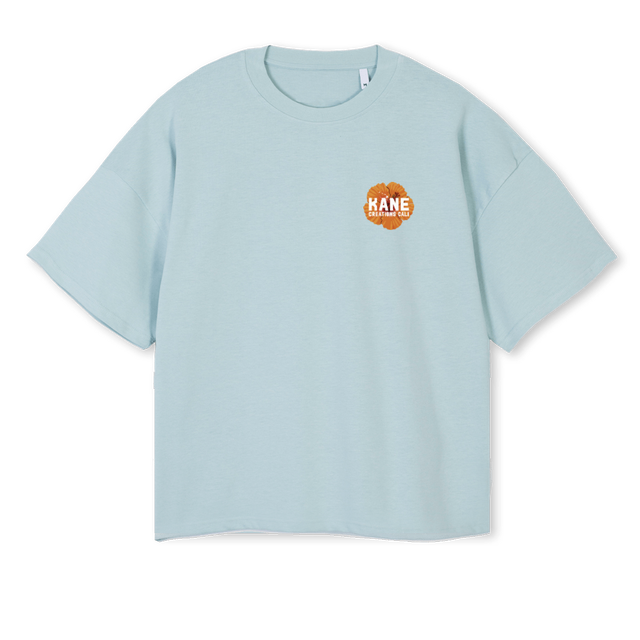 ROOTED Cold Blue Oversized Boxy Tee.
