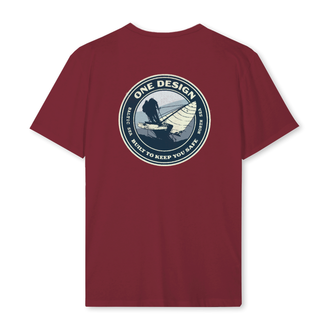 ONEDESIGNSAILRED Burgundy Regular Tee.