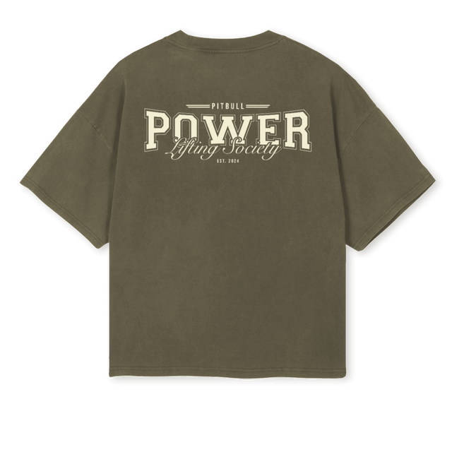 OLIVETEEBOXY Vintage Olive Oversized Boxy Tee.