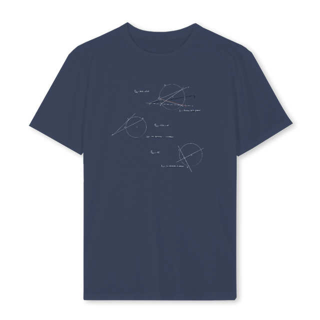 GEOMETRY NOTES DARK Navy Blue Regular Tee.