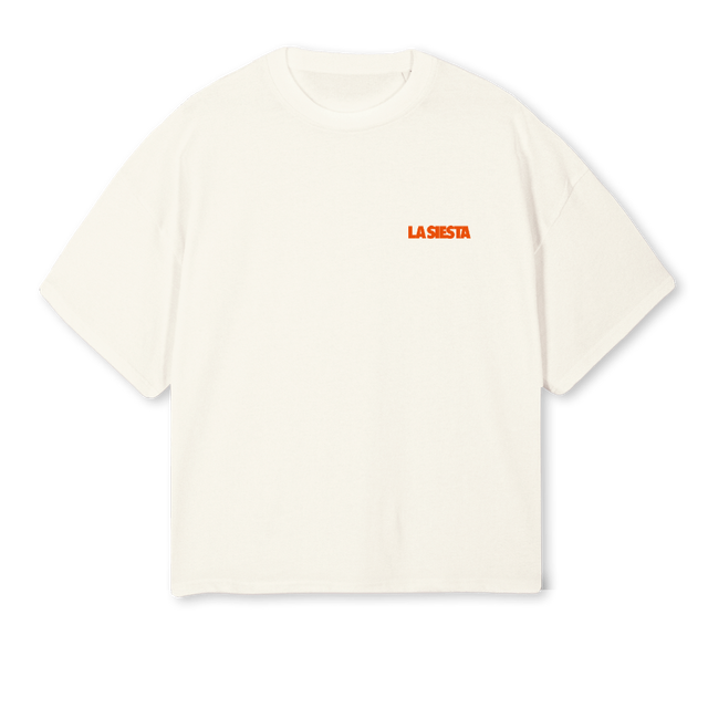 SIESTEROCREAM Cream Oversized Boxy Tee.