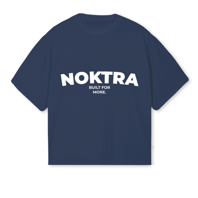 NAVYBFM NOKTRAT Navy Blue Oversized Boxy Tee.