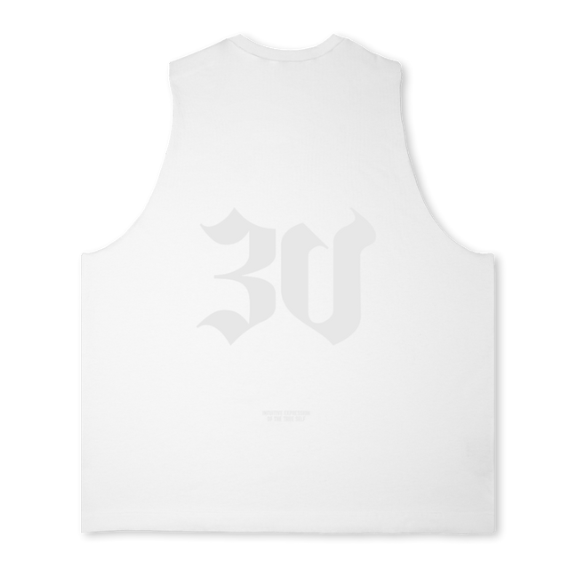 THIRDVOICEDROPTWO_VEST Bright white Oversized Vest.